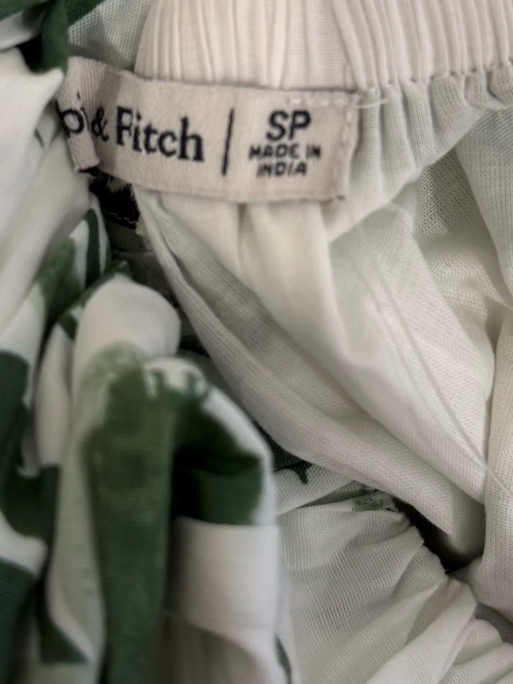 NWT Abercrombie & Fitch White Maxi Dress with Green Floral Print - Picture 10 of 11